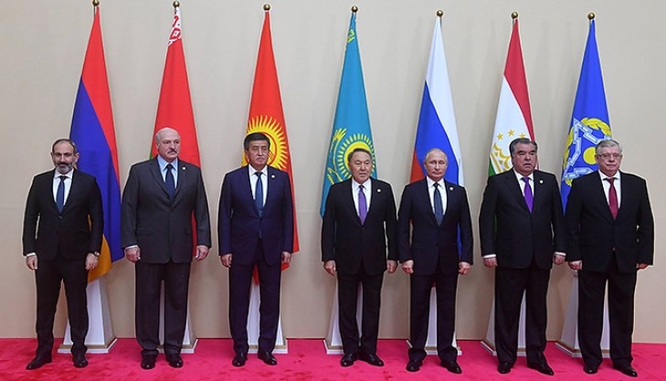 Президент Беларуси Александр Лукашенко принимает участие в сессии Совета коллективной безопасности ОДКБ