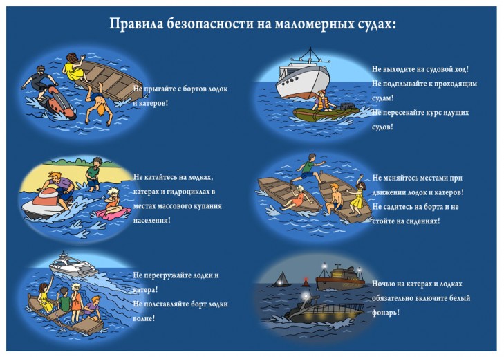При эксплуатации маломерных судов необходимо помнить о безопасности