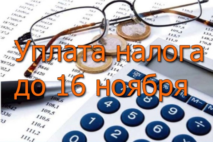 Срок уплаты налога на недвижимость, земельного налога и арендной платы за земельные участки до 16 ноября