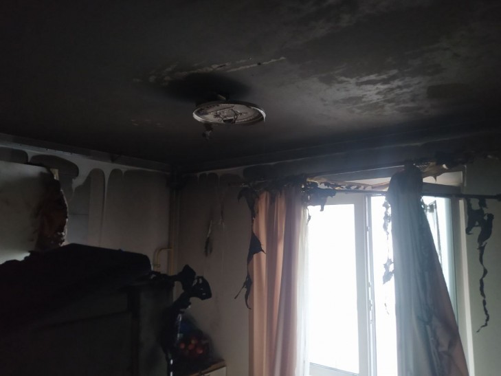 В Слуцке по улице В. Витки горела квартира