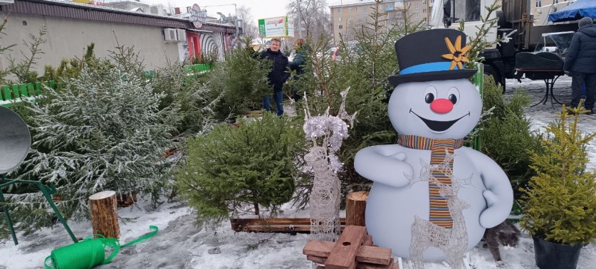 В Слуцке на площадке возле торгового центра «Маяк» проходит региональная рождественская ярмарка