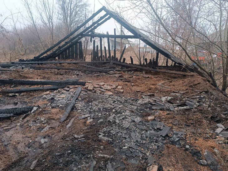 В Слуцком районе горела баня