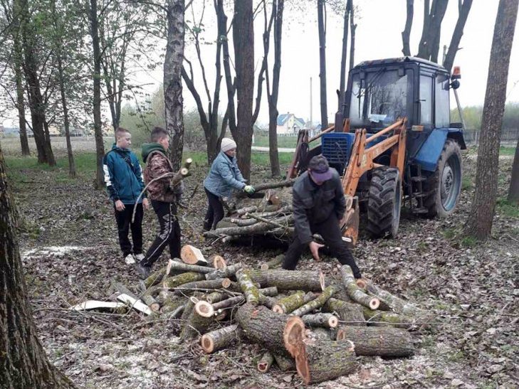 На территории Знаменского сельсовета прошел субботник