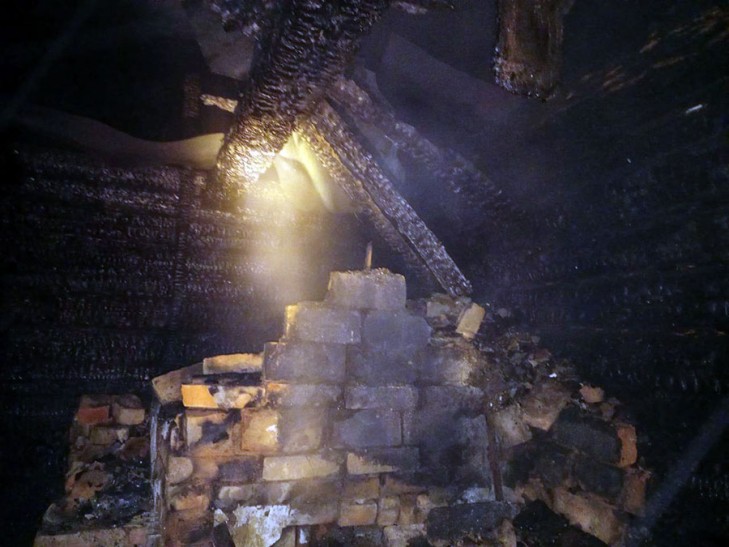 В Слуцком районе горел дом