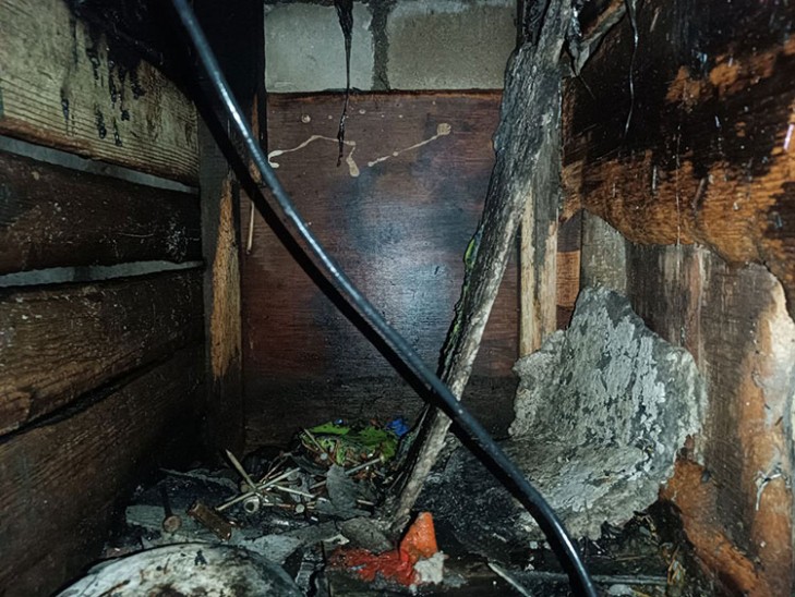 В Слуцке горела хозпостройка