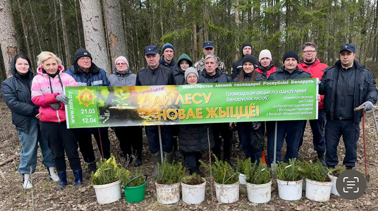 Коллектив Слуцкого межрайонного отдела Государственного комитета судебных экспертиз принял участие в республиканской акции «Дай лесу новае жыццё»