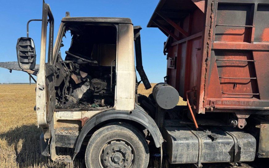 В Слуцком районе горел грузовой автомобиль