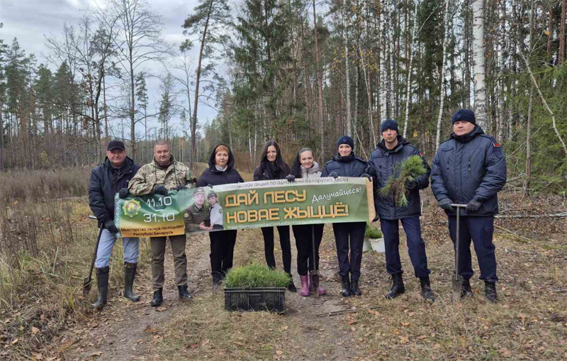Работники прокуратуры и суда Слуцкого района приняли участие в добровольной общественной акции «Дай лесу новае жыццё!»