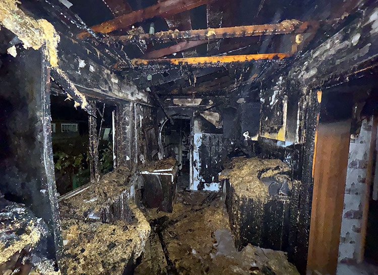 В Слуцке горел дом