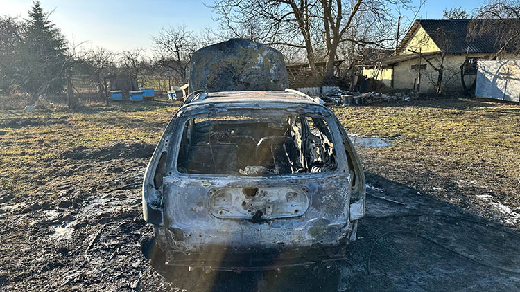 В Слуцком районе горел автомобиль